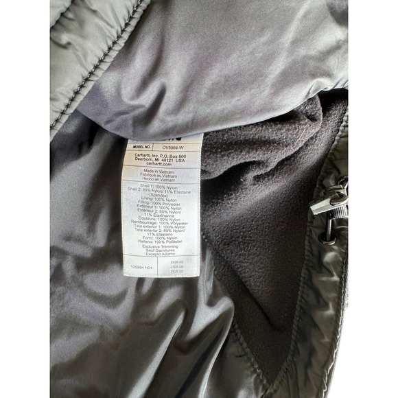 Carhartt Women's Rain Defender Lightweight Insulated Vest Black XXL Outdoors - Picture 4 of 6